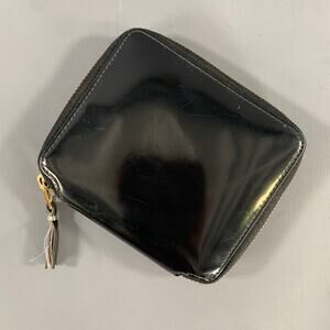 COMME des GARCONS Black Shimmer Leather Wallet